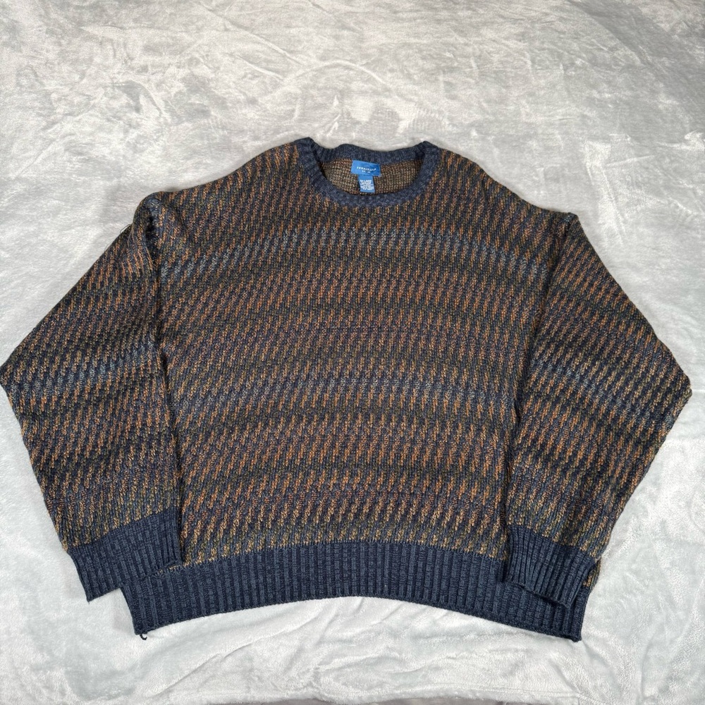 Vintage Towncraft Crewneck Sweater Mens 3XL (Fits 2XL) Grandpa Style 90s